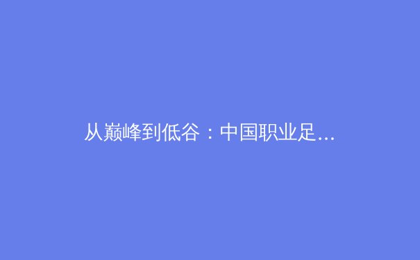 从巅峰到低谷：中国职业足球联赛的商业化困境与改革路径探析 - 3